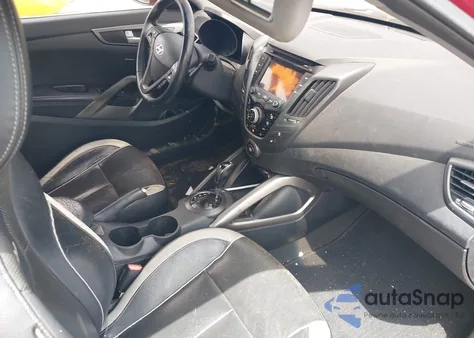 2013 Hyundai Veloster Turbo W/Black/Turbo W/Blue z USA, uszkodzony, nr VIN KMHTC6AE2DU129756